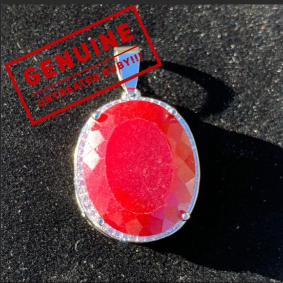 🔥🔥NEW GENUINE RUBY PENDANT🔥🔥 - Picture 2 of 4